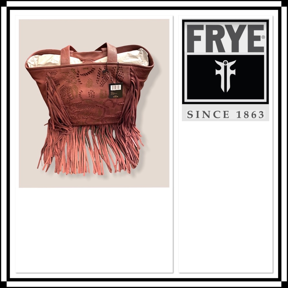FRYE Vivian Fringe Maroon Burgundy Handbag